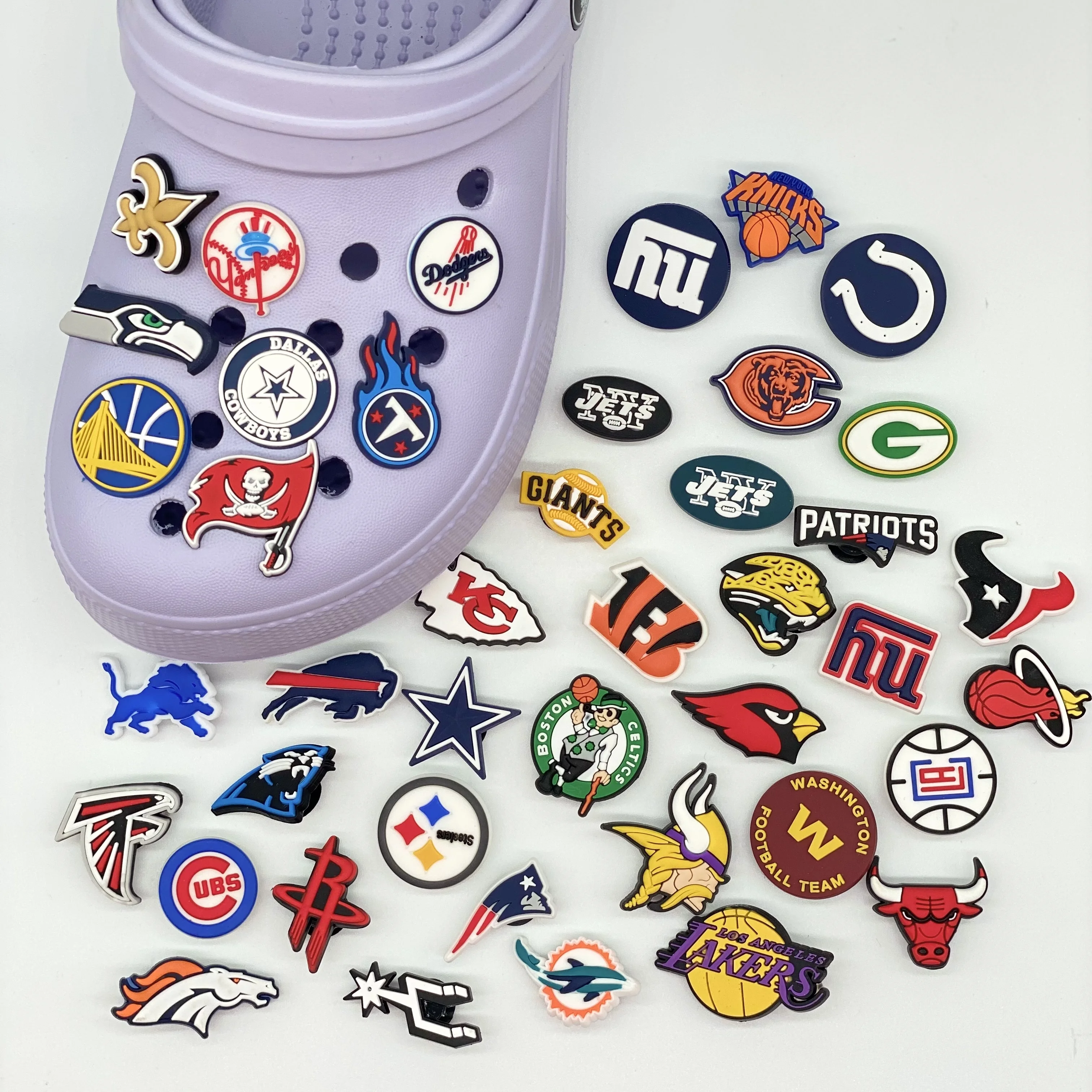 

sports team soft PVC Raiders shoe charms boston shoes decoration charms for basketball PVC charms kids gift