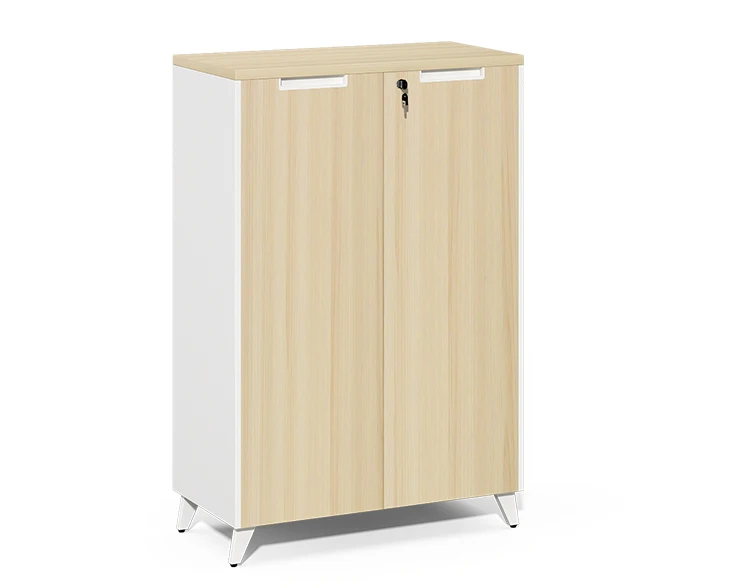 China Manufacturer small wood two door office storage cabinets file cupboard