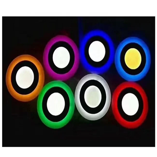 Hot selling 3+3w double color RGB Ceiling Square Indoor Led Panel Light