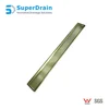 Stainless steel shower floor grate drain linear tille insert drain with movable outlet