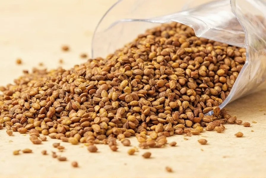 Close-up of high quality roshni cumin seeds showing uniform dark brown color and texture