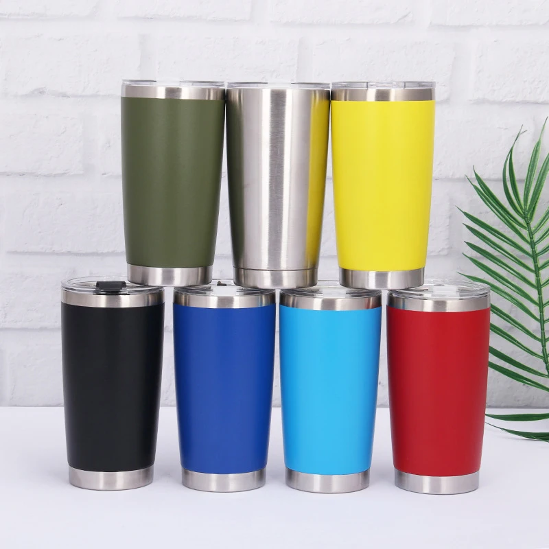 

20 oz double wall stainless steel mug insulation vacuum coffee mugs travel drink tumbler power coated