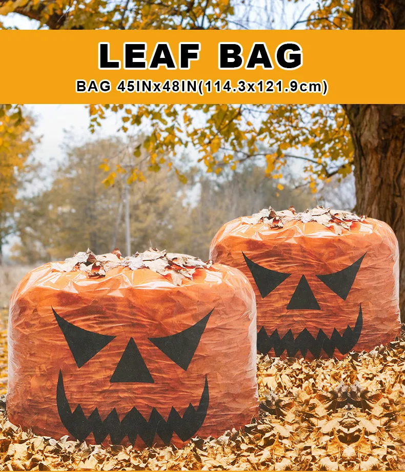 High Quality Fall Lawn Decoration Large Plastic Bag,Halloween Plastic