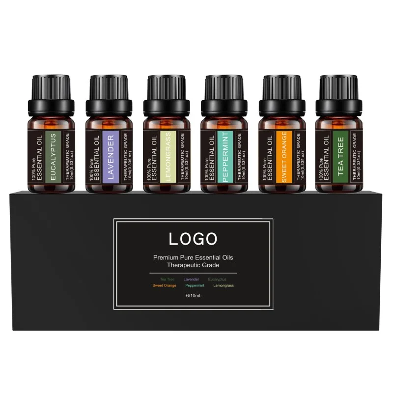 

Therapeutic grade aromatherapy essential oil gift set-6/10ml private label OEM