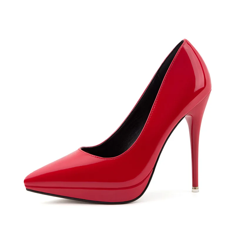 

2022 New Arrival Amazon AliExpress Hot Sale Sexy Ladies High Heels Solid Color Platform Pointed Shallow Mouth Women Pumps 2020