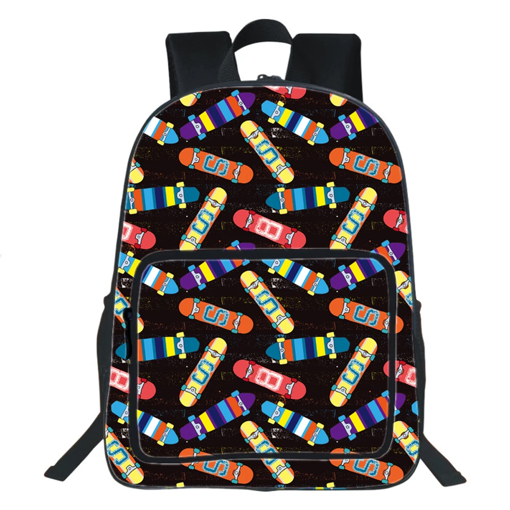 

Wholesale High Quality 3D Allover Printing Backpack, Custom Polyester Backpack For Student Girls Boys, Black