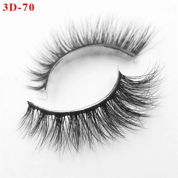 

Low MOQ 20mm 3d Faux Lashes 22mm Eyelash Fluffy Natural Mink Eyelashes With Price, Black