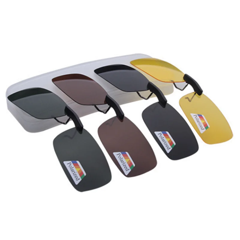 

Unisex Polarized Clip On Sunglasses Near-Sighted Driving Night Lens Anti-UVA Anti-UVB Cycling Riding Sunglasses, Picture colors
