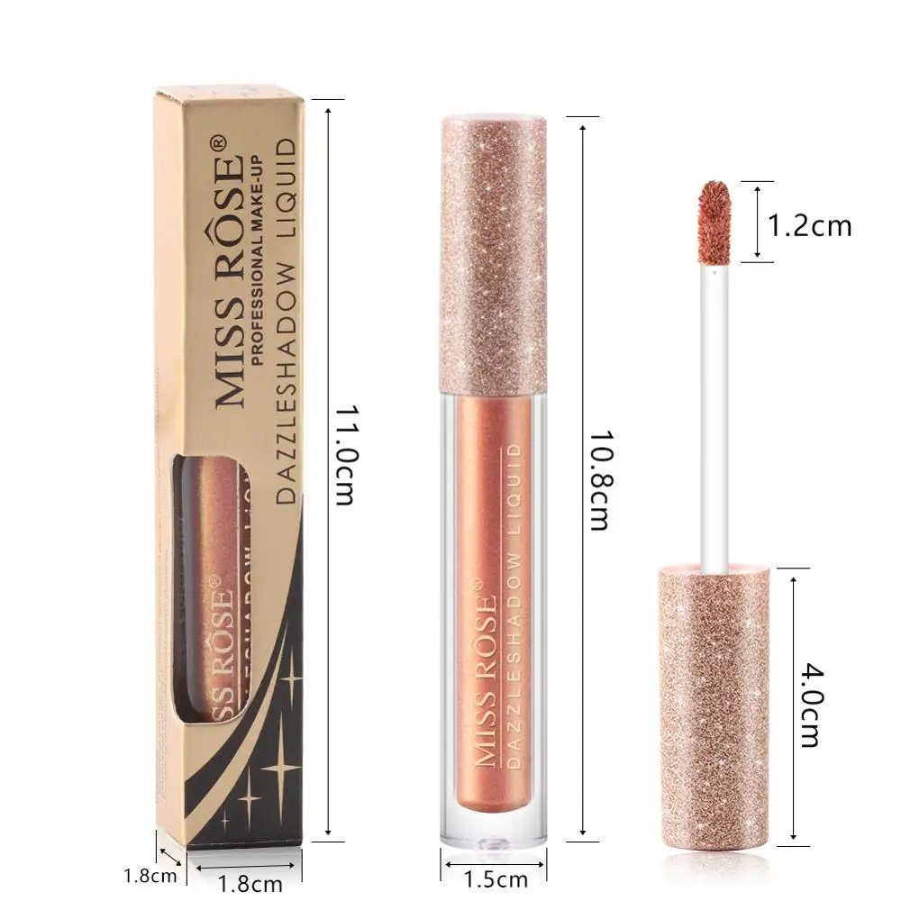 

Miss Rose Beauty Eye Makeup Cosmetics 12 Color Glitter Waterproof Liquid Eyeshadow