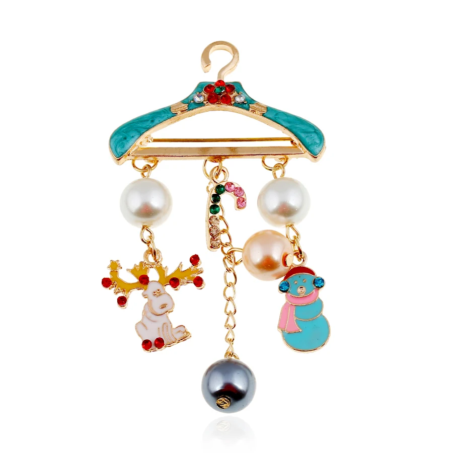 

Hanger pendant tassel candy elk pearl wreath Christmas tree brooch