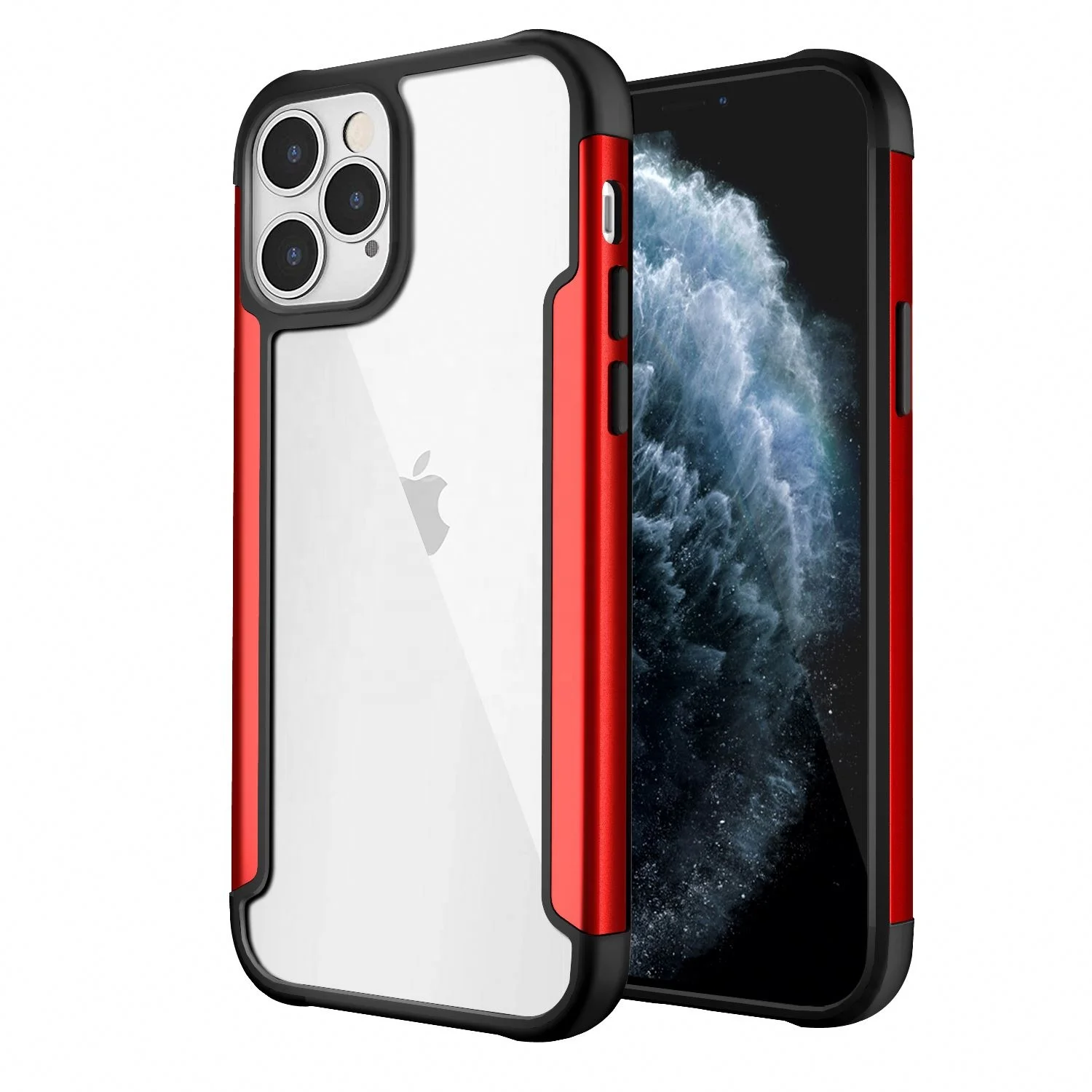 

For Iphone 12 Max Clear Phone Accessories , Tpu Pc Mental Shockproof Cover, 6 colors