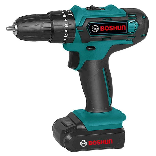 
BOSHUN China 12/14/16.8/21V Lithium Battery Professional Cordless Drill Manufacturers Screwdrill Set power tool 