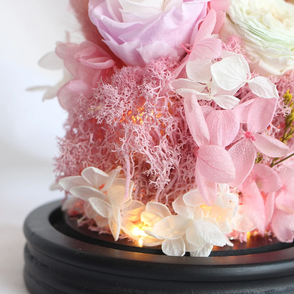 Valentine's Mother's Day Gift Handmade Preserved Rose Flower In Glass