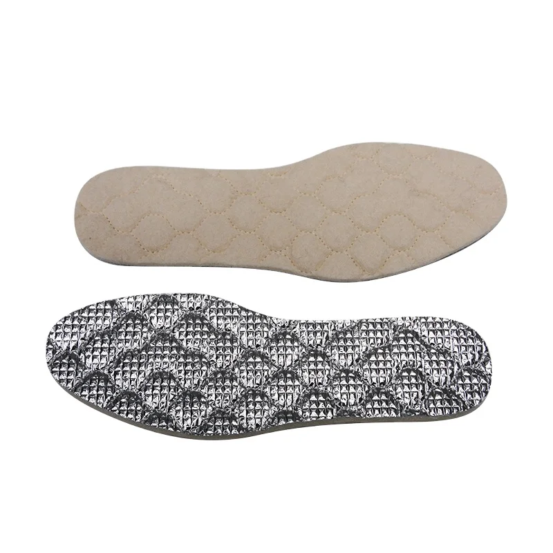 

Warming keeping felt insole sheep wool shoes pad new winter products thermal aluminum insoles for shoes