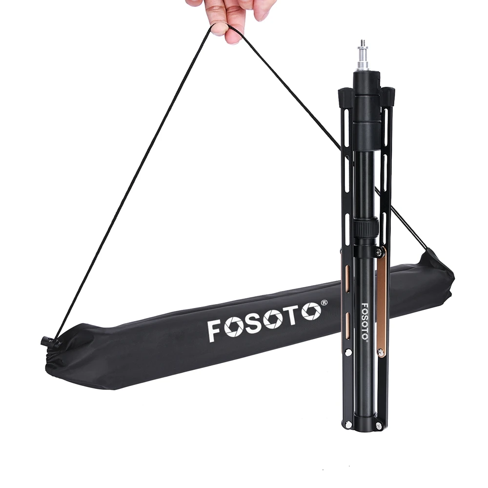 

USA FREE SHIPPING FOSOTO FT-190 75in Fold Video Tripod Light Stand Super Lightweight Compact for Ring Light, Speedlight, Flash