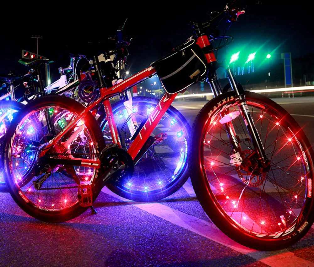 

Waterproof Bright Bicycle Tire Lights Strip Safety Rechargeable Spoke Lights Led Bike Wheel Light