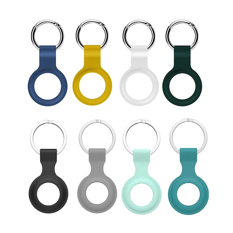 

Custom Silicone Protective Case for Airtags Tracker Holder with Key Chain Portable Protector Cover Airtag Case for Airtag Access, Customized color