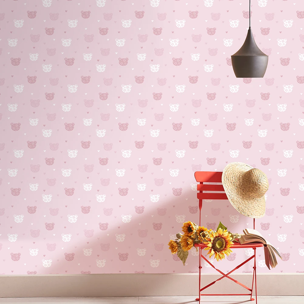 ピンク素敵なデザイン不織布寝室の壁紙女の子 Buy 壁紙女の子のため ピンクの壁紙 寝室の壁紙女の子 Product On Alibaba Com