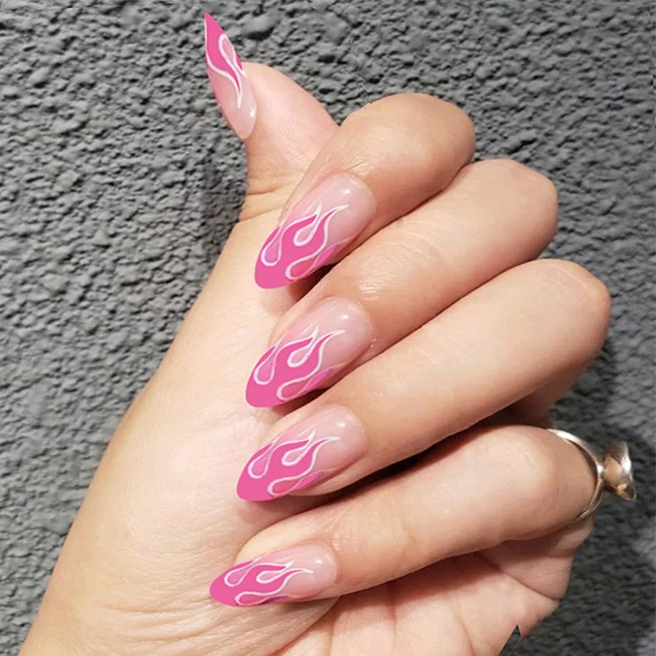 

Wholesale high quality press on nials 24pcs/box nail tips, Colorful