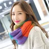 E427 2019 Women Autumn Winter Warm Colorful Collar Infinity Loop Scarves Shawls Wool Neck Knitting Scarf For Ladies