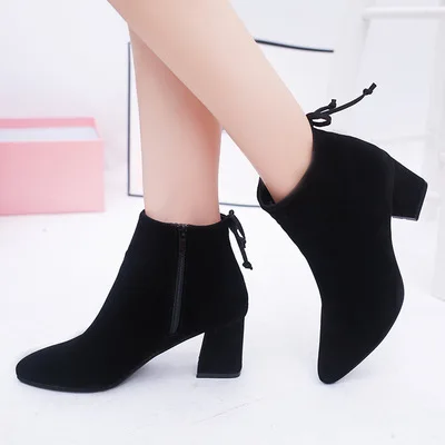 

HLS096 wholesale high quality high heel fashion heels ladies ankle boots, Black, wine red, gray, brown