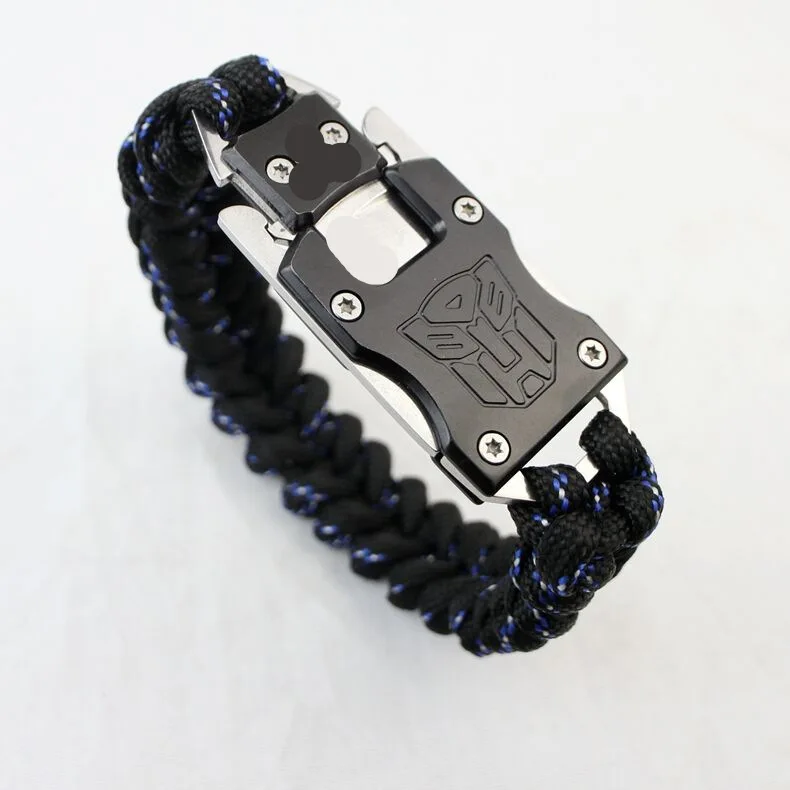 

Outdoor Survival Tool Self Defense 7 Core Parachute Rope Weaving Survival Bracelet