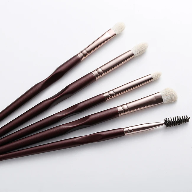 

5pcs natural hair portable Pro private label eye makeup brushes eye blender eyeshadow eyebrow eyeliner eyelash brush HXE-01