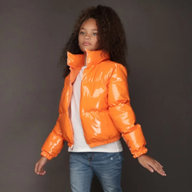 

2022 RTS New fashion Girls Winter Coats Jackets Fall boutique Clothes Down Coats Jackets Children Crop Puffer Bubble Girl Coats, As picture