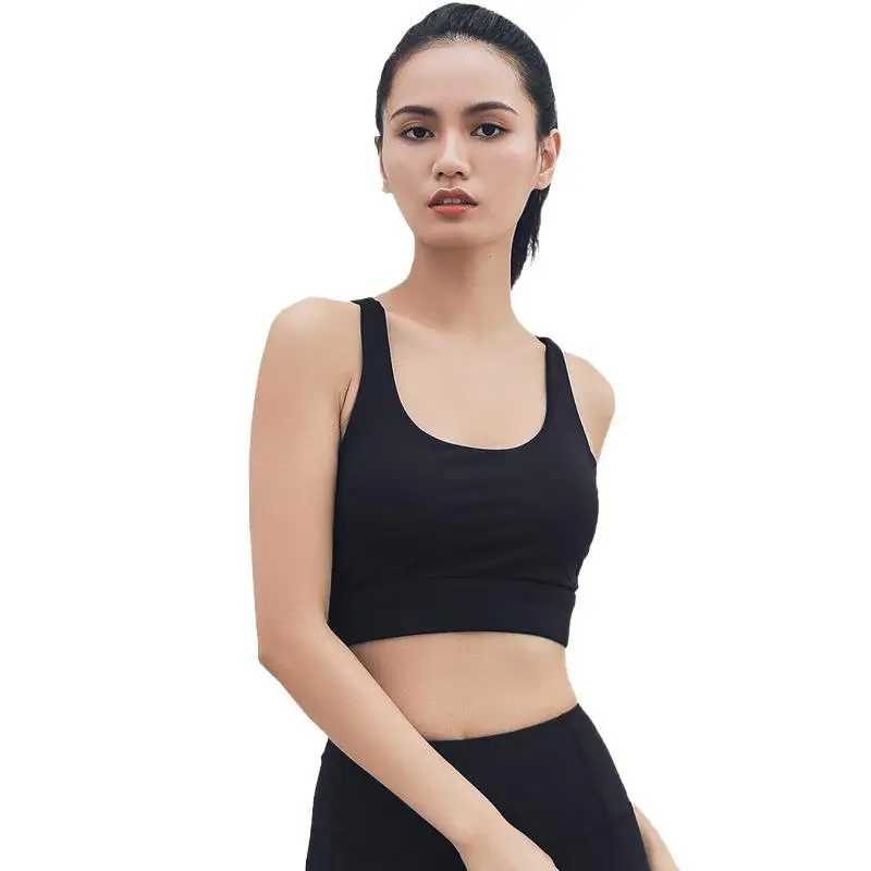 

Hot Sale Customized Logo Ladies Yoga Bra Crop 2021 New Sports Beauty Back Underwear Running Fitness Girls Yoga Bra