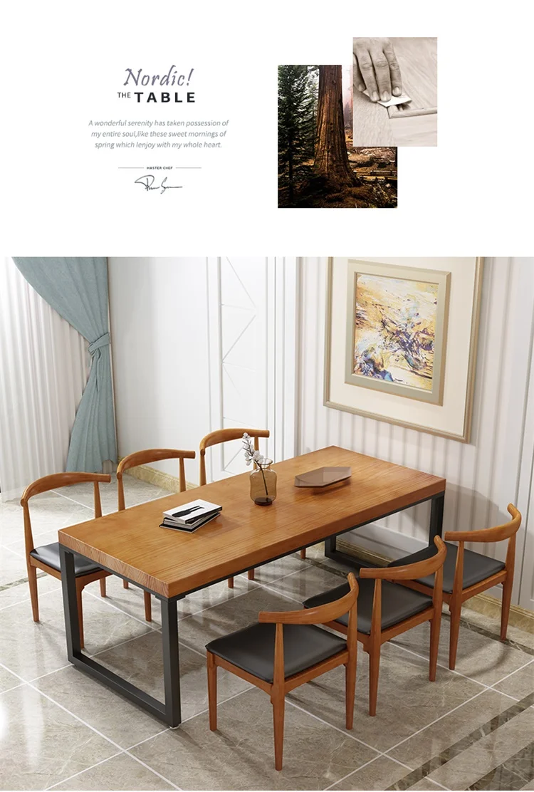 Solid Wood Dining Table Malaysia Imported Rubber Wood Dining Room