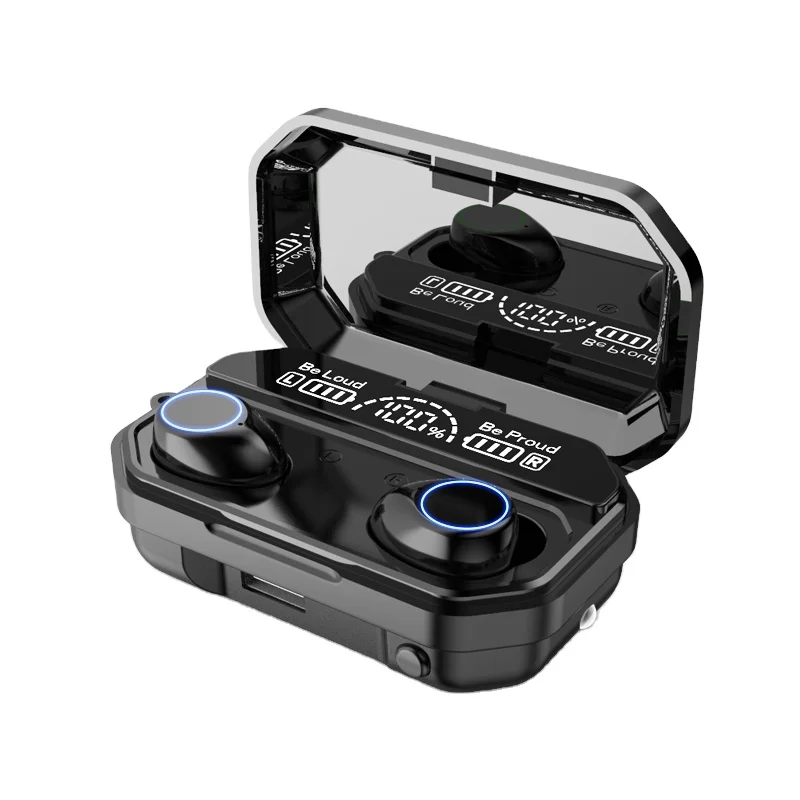 

Top selling products 2021 LED Display Earphone 3500mah Charging headset Wireless Headphones Earbuds mobile phones accessories