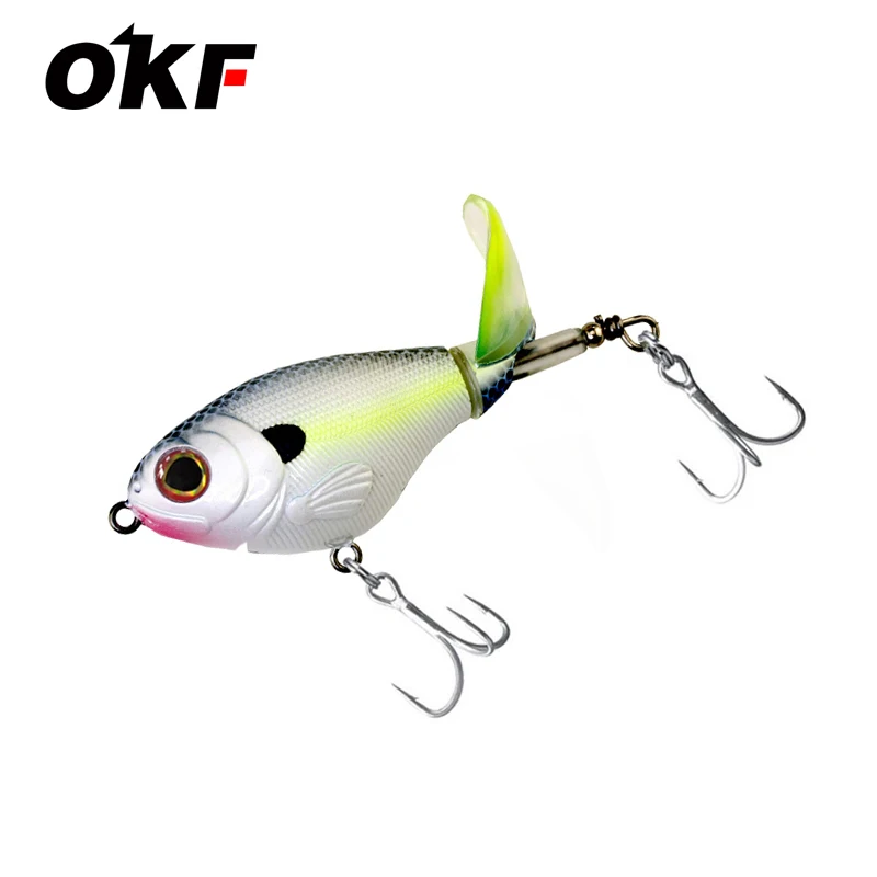

Rotating Wobbler 75mm 17g for Fish Artificial Bait Fishing Lures Whopper Plopper Topwater Popper Bass Pike Lure Crankbaits, 8 colors