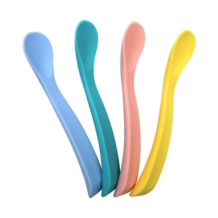 

BPA Free Food Grade Candy Colors Heat Resistant Silicone Baby Feeding Spoon Infant Feeding Spoon, Green,blue,pink,orange or according to your request .