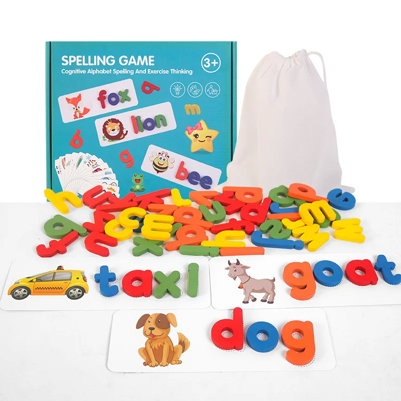 Creative English Word Game Matching Board Toddler Kids Wooden ...