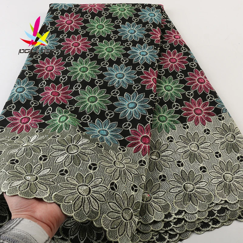 

2021 Latest African Swiss voile Lace Embroidered African Nigerian Lace Women Lace