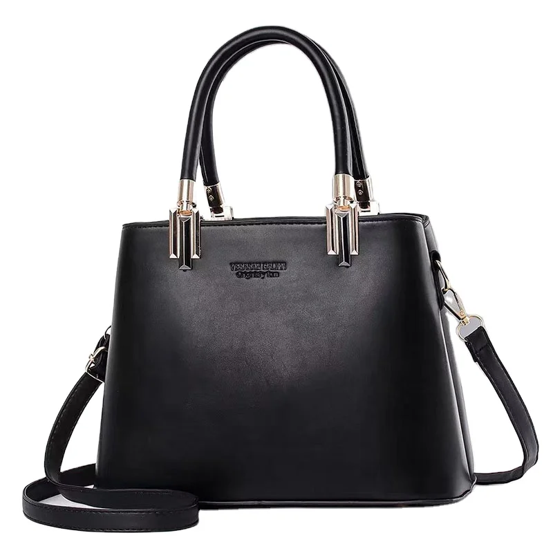 

DL125 25 Wholesale high quality female bag solid color ladies handbags shoulder bag pu leather handbag, Black....