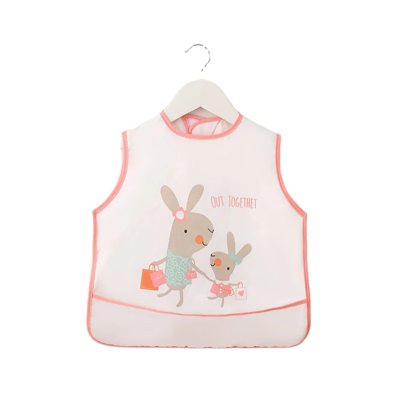

Baby smock sleeveless waterproof baby meal bib child apron thin summer wholesale, As pictures