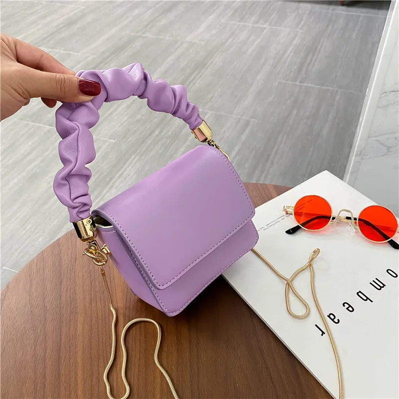 

2020 Luxury Design Women Hobo Pleated Tote Bag Candy Color Underarm Bag Small Handbag And Purses Shoulder Bag Female Hobos Bolso, As picture show