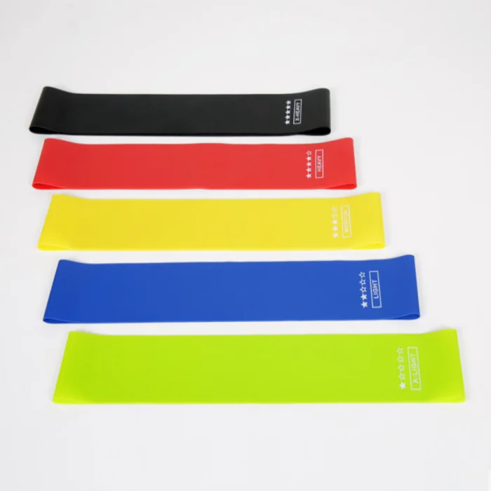 

Custom LOGO 5-Piece Set Exercise Workout Bands Resistance Loop Bands with Instruction Guide and Carry Bag, Pink/green/yellow/blue/accept customise