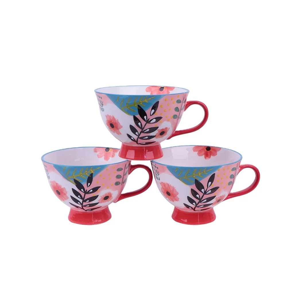 

Premium Quality Flower Coffee Cup Mugs, Customized color