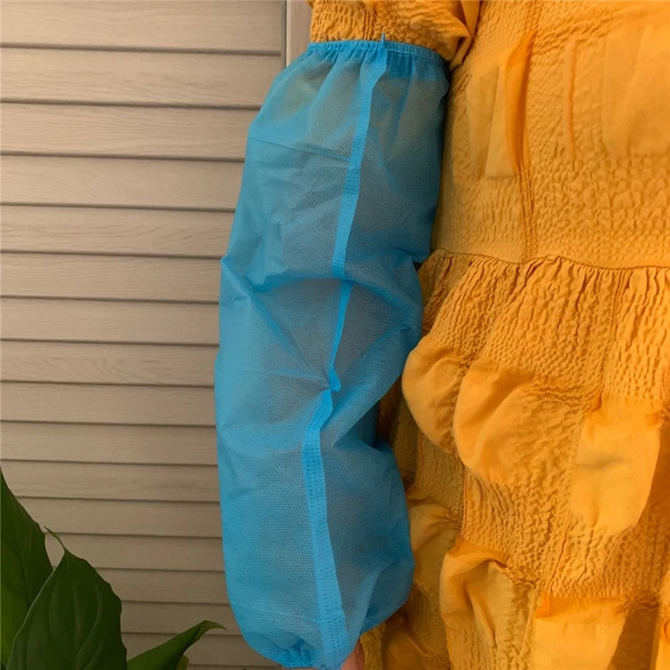 
Factory Direct Sale Blue Disposable Waterproof Non Woven Fabric Sleeve Cover 