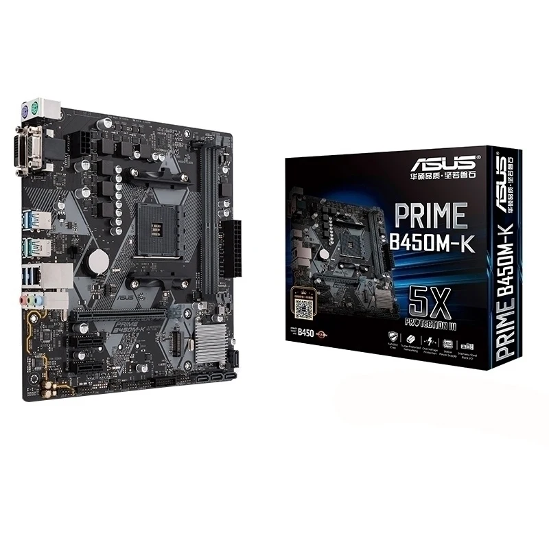 

Gaming Computers Original Socket AM4 DDR4 M.2 PRIME B450 B450M-K Motherboard Support R3 R5 R7 R9 Desktop CPU