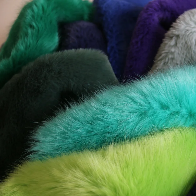 
High-grade Fake Rabbit Hair Fur Fabric Long Hair Faux Fur Fabric 