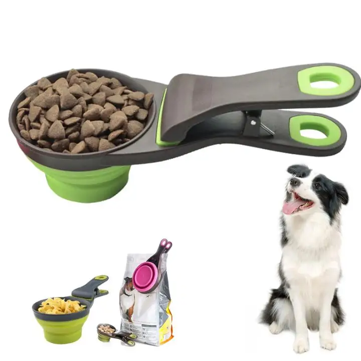 

Folding Pet Bowl Portable Silicone Travel Bowl for Small Medium Dogs Sealing Clip Sealing Spoon Outdoor Food Water Feeding