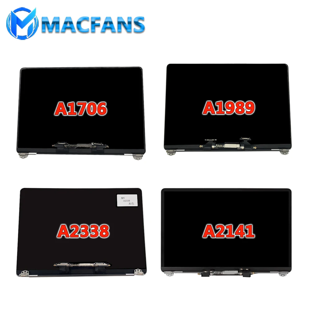 

Brand NEW A1706 A1708 LCD Screen for MacBook Pro 13" A1989 A2159 A2338 A2141 A1502 A1398 Display Assembly, Gray/silver/gold