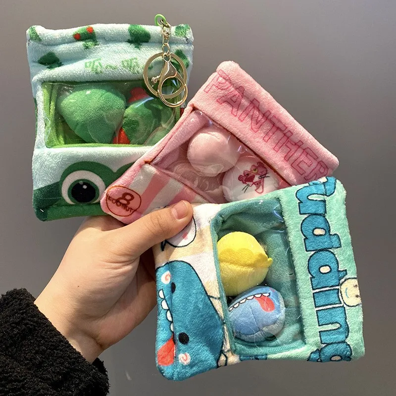 

A Bag Of 2pcs Snack Pudding Soft Plush Toy Bear Cat Monster Plush Keychain Creative Anime Cartoon Doll Toys
