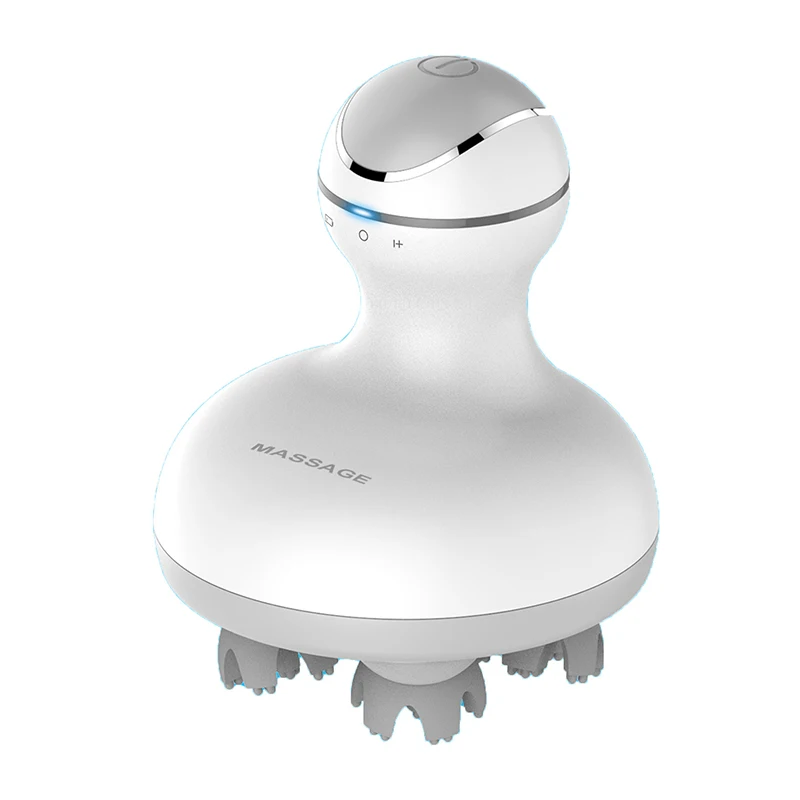 

silicon electric scalp head hair massager with kneading