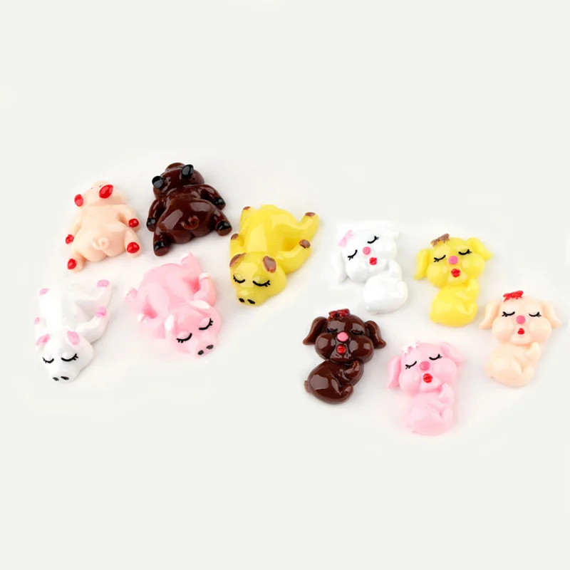 

yiwu wintop art craft supply kawaii style cartoon lazy pig home animal resin cabochons