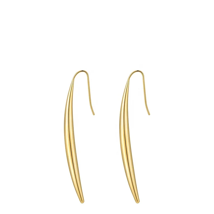 

High Quality 18K Gold Plated Stainless steel Jewelry Water Drop Shape Dangle Accessories Earrings E211226