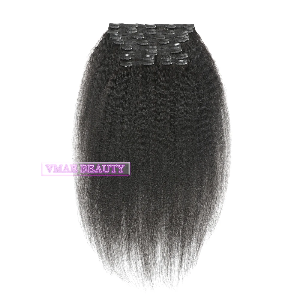 

VMAE Cambodian Remy Virgin Hair Kinky Straight 11A 100g Clip In Hair Extensions